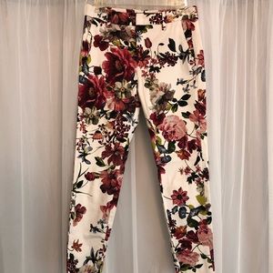 Zara dress pants with floral design- size 4